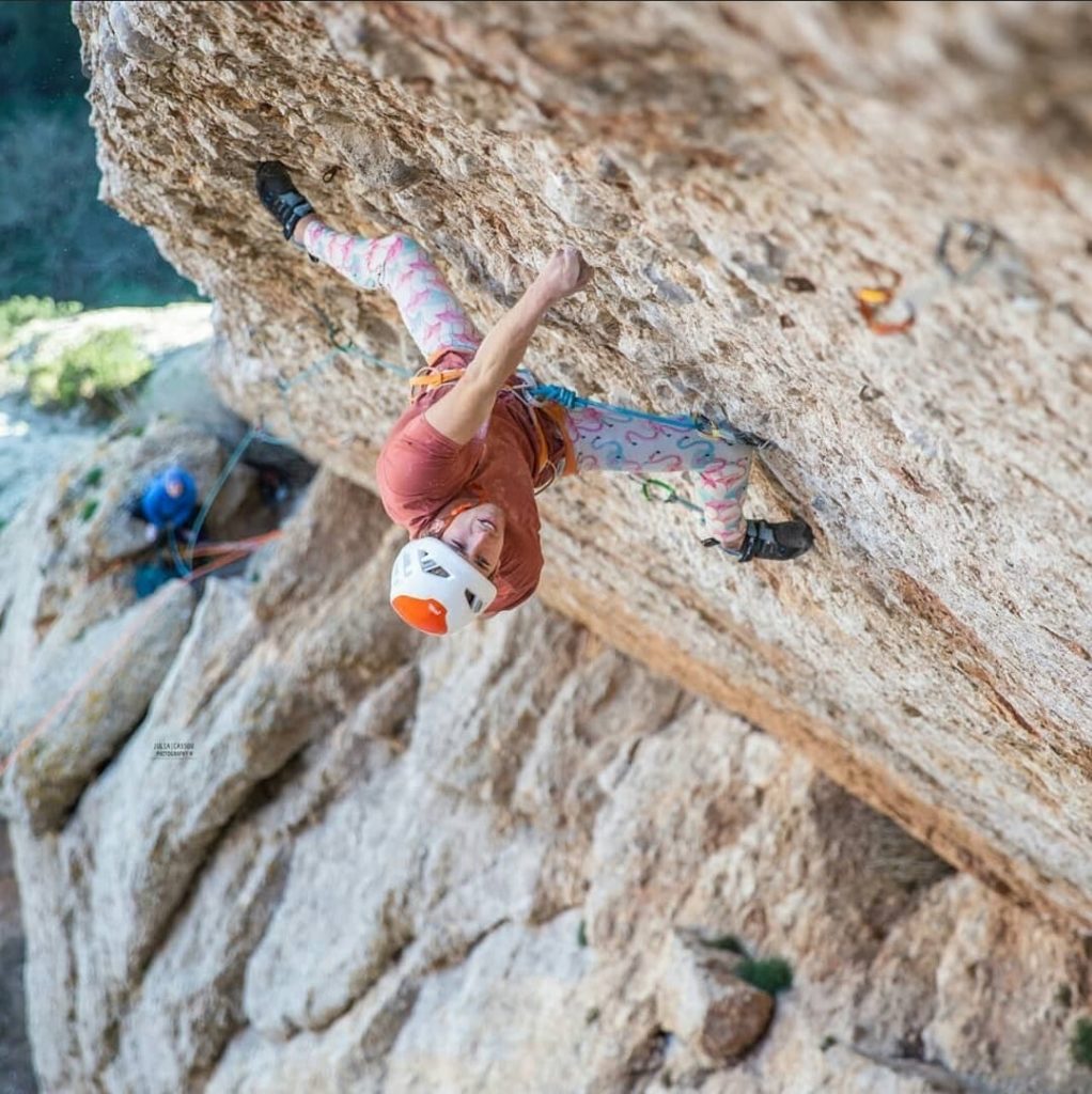 Seb Berthe on his ‘in-a-day’ ascent of Tarrago. Photo: Julia Cassou